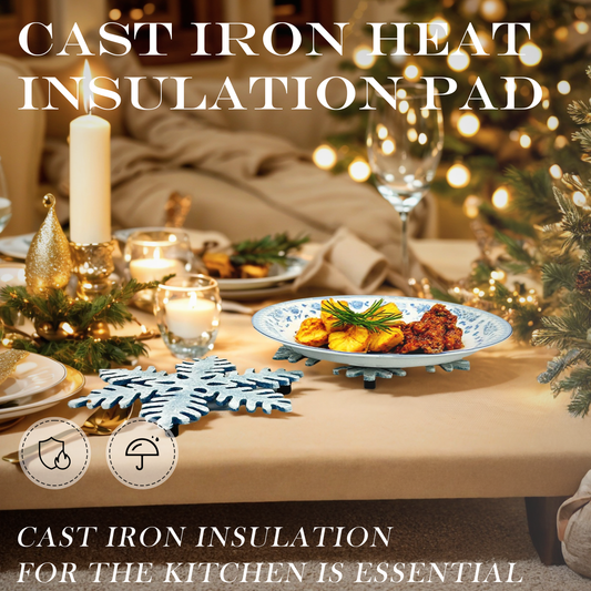 Linton Arts 2 Pack Snowflake Metal Trivets, Heat Resistant Cast Iron Trivet, Decorative Christmas Trivets for Holiday & Christmas Decorations for Kitchen