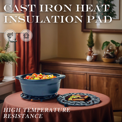 Linton Arts 2 Pack Christmas Metal Trivets, Reindeer & Snowman Cast Iron Trivet for Hot Dishes, 7 Inch Heat Resistant Decorative Trivets, Kitchen Gift for Christmas