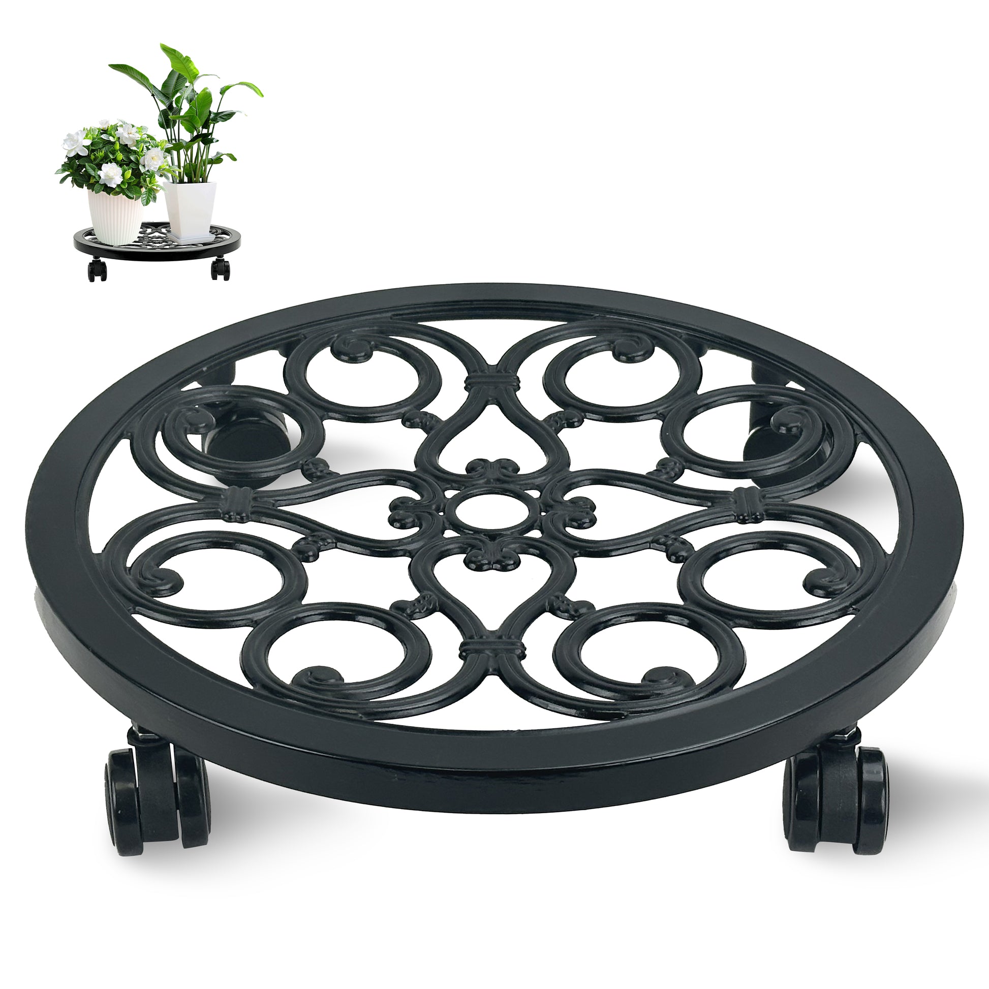 Heavy Duty Plant Caddy,
Indoor Plant Stands for Living Room Outdoor Large Planter