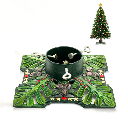 Christmas Tree Stand,
Cast Iron Christmas Tree Stand for Real Trees Artificial Trees